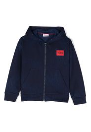 HUGO KIDS Hoodie mit Logo-Patch - Blau