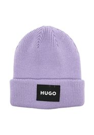 HUGO KIDS Beanie mit Logo-Patch - Violett