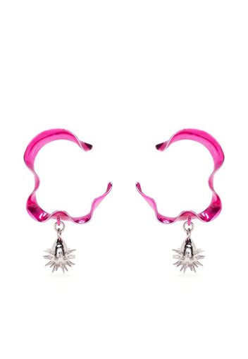 Hugo Kreit charm-detail hoop earrings - Rosa