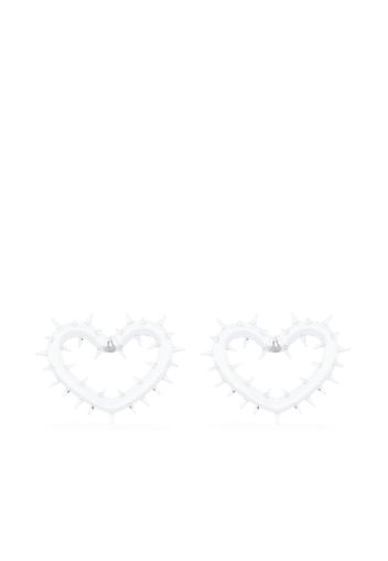 Hugo Kreit Spiky Heart transparent earrings - Nude