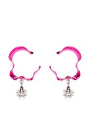 Hugo Kreit charm-detail hoop earrings - Rosa