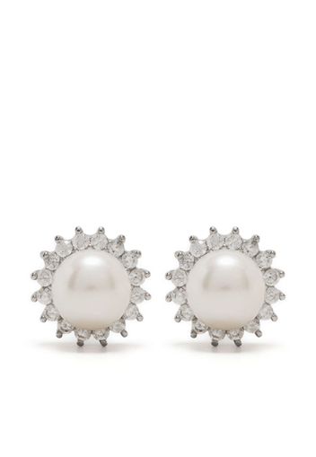 Hzmer Jewelry pearl stud earrings - Silber