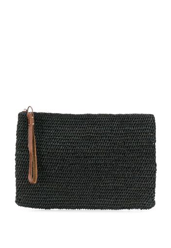 IBELIV Clutch mit Webmuster - Schwarz