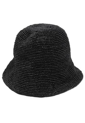 IBELIV raffia bucket hat - Schwarz