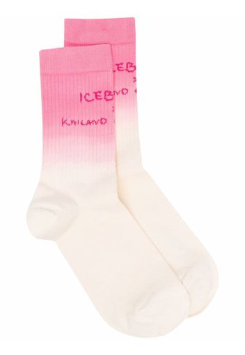 Iceberg x Kailand O. Morris gradient-effect socks - Nude