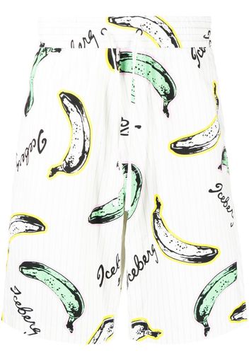 Iceberg banana-pint cotton Bermuda shorts - Weiß