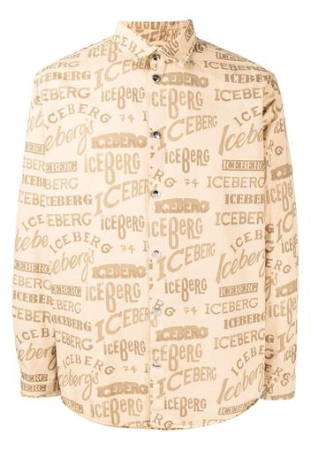 Iceberg logo-print shirt - 1381 BEIGE