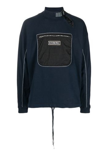 Iceberg logo-patch detail sweatshirt - Blau