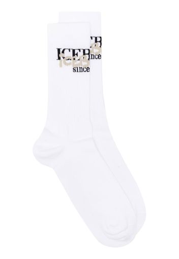 Iceberg logo-print socks - Weiß