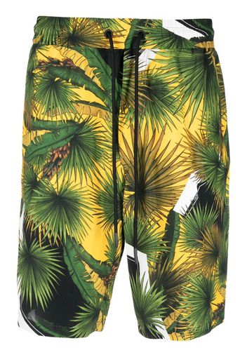 Iceberg tropical print deck shorts - Grün