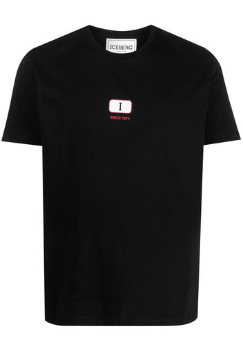 Iceberg logo-print cotton T-shirt - Schwarz