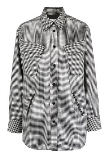 Iceberg houndstooth-pattern shirt jacket - Schwarz