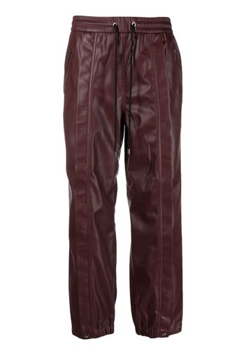 Iceberg faux-leather straight-leg trousers - Rot