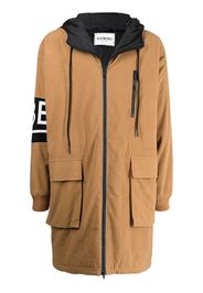 Iceberg logo-print sleeve parka - Braun