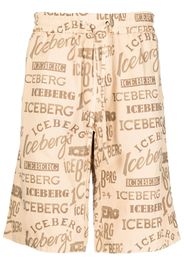 Iceberg logo-print deck shorts - Braun