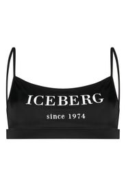 Iceberg Heritage logo-print bikini top - Schwarz