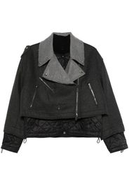 Iceberg Bikerjacke im Layering-Look - Grau