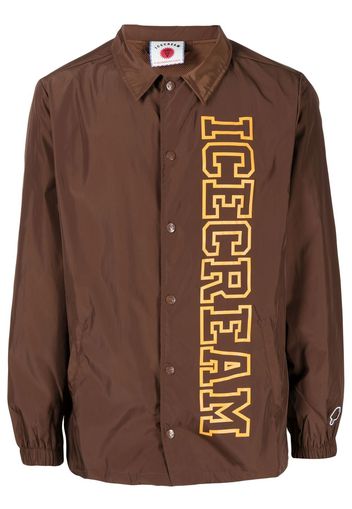ICECREAM logo-print shirt jacket - Braun