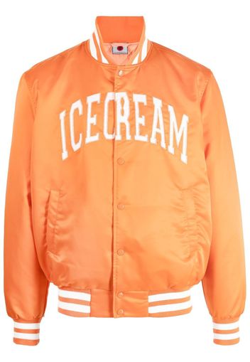 ICECREAM varsity style logo bomber jacket - Orange