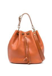 Il Bisonte logo-embossed bucket bag - Braun