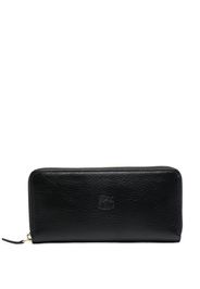 Il Bisonte Ametista logo zip-around wallet - Schwarz