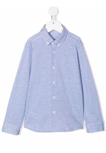 Il Gufo Klassisches Button-down-Hemd - Blau