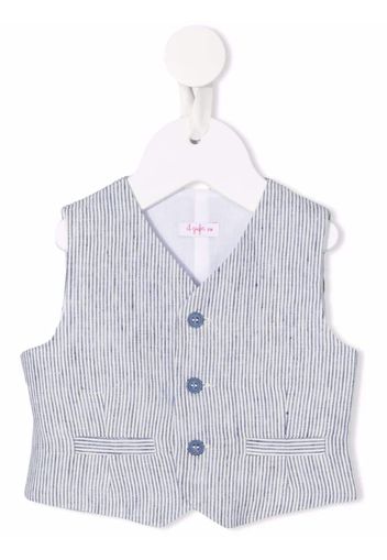 Il Gufo V-neck button-up waistcoat - Blau