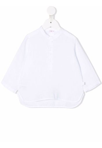 Il Gufo button-placket linen shirt - Weiß