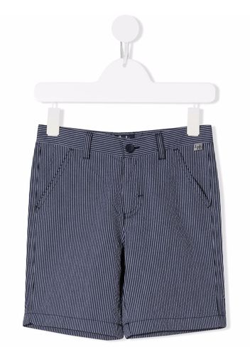 Il Gufo pinstripe chino shorts - Blau