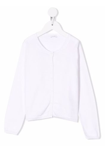 Il Gufo fine-knit cotton cardigan - Weiß