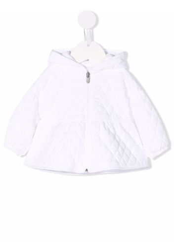 Il Gufo quilted zip-up hooded jacket - Weiß