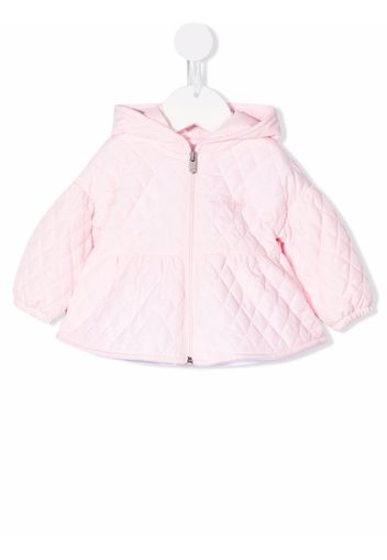 Il Gufo quilted zip-up hooded jacket - Rosa