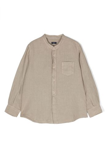 Il Gufo band-collar linen shirt - Nude