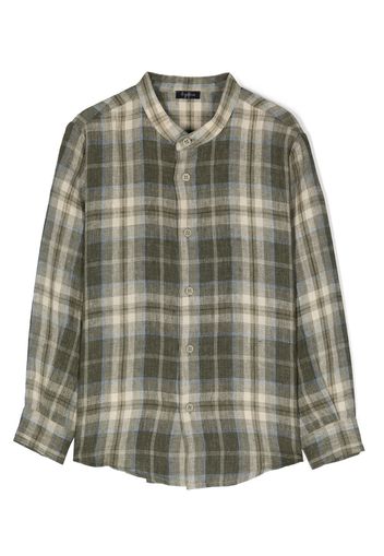 Il Gufo long-sleeve plaid-print shirt - Grün