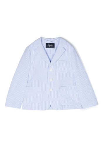 Il Gufo single-breasted striped cotton blazer - Blau