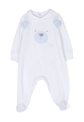 Il Gufo pop-up animal-ear babygrow - Weiß