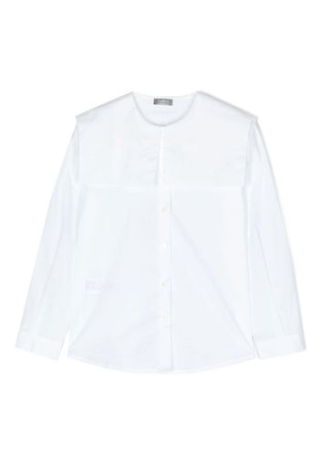 Il Gufo bib-collar shirt - Weiß