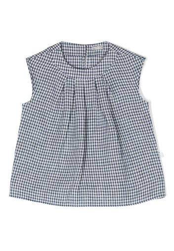 Il Gufo ruched-detail sleeveless blouse - Blau