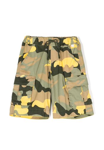 Il Gufo Cargo-Shorts mit Camouflage-Print - Grün