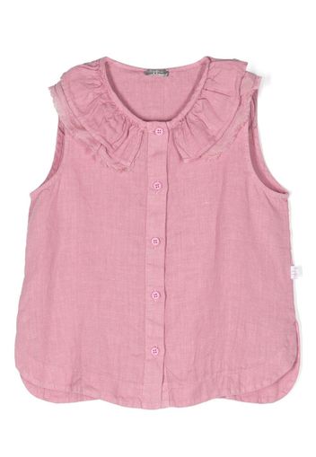 Il Gufo ruffle-trim sleeveless blouse - Rosa