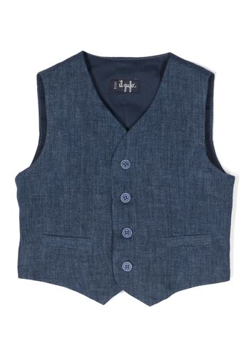 Il Gufo sleeveless cotton waistcoat - Blau