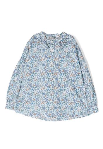 Il Gufo floral print long sleeve shirt - Blau