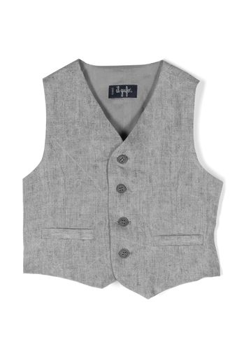 Il Gufo button-down V-neck waistcoat - Grau