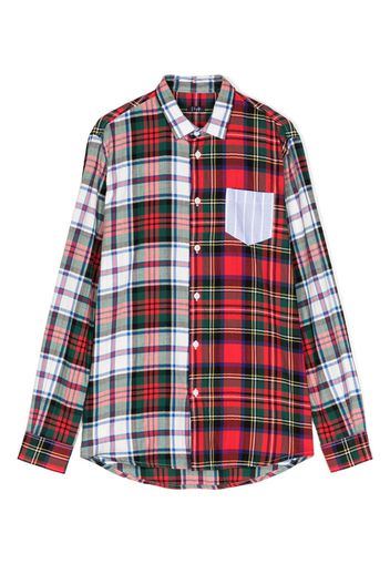 Il Gufo check-pattern stretch-cotton shirt - Rot