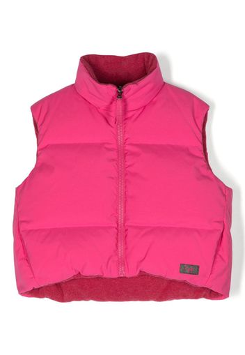 Il Gufo logo-patch padded-design gilet - Rosa