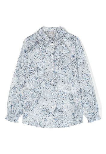 Il Gufo star-print cotton shirt - Blau