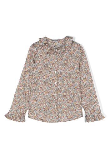 Il Gufo floral-print cotton blouse - Nude