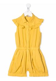 Il Gufo ruffled sleeveless playsuit - Gelb