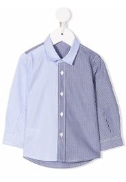 Il Gufo contrast stripe panel shirt - Blau