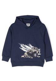 Il Gufo Hoodie mit grafischem Print - Blau